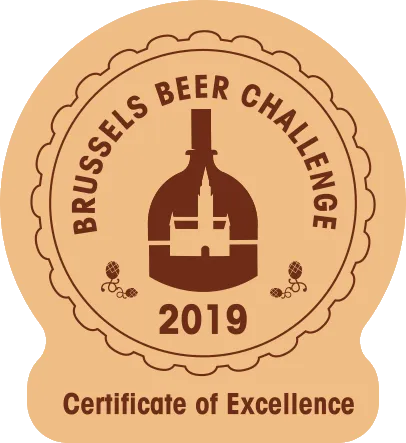 2019 Brussels Beer Challenge Certificate of Excellence