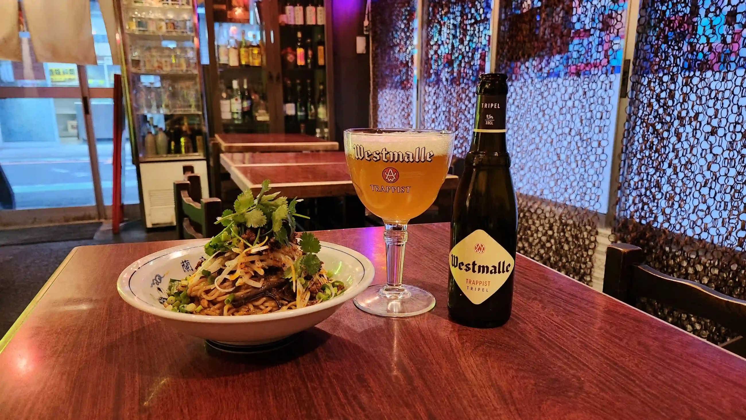 汁なし担々麺 × トラピスト・ビール（トリプル）